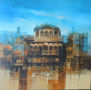 A.Q, Arif 24x24 Oil on Canvas