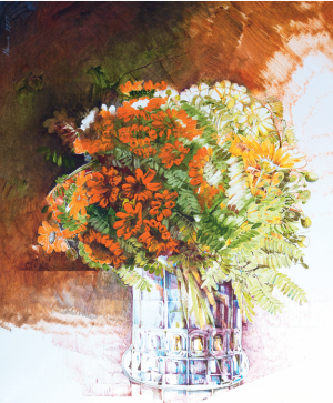 Mona Naqsh 14x17 Oil on Paper