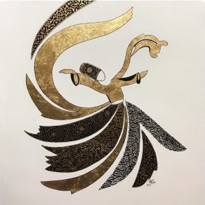 Amir Kamal 24x24 Mixed Media on Canvas