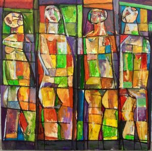 Farrukh Shahab 16x16 Oil on Canvas