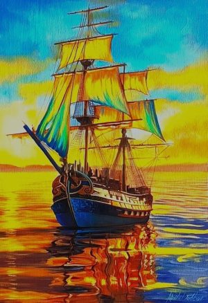 Abdul Jabbar 19x27 Acrylic on Canvas