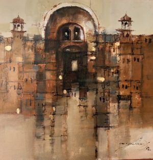 A.Q. Arif 14x14 Oil on Canvas