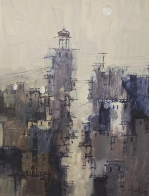 A.Q. Arif 12x16 Oil on Canvas