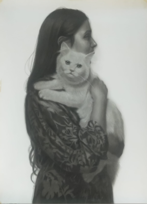 Ali Azmat 21x29 Charcoal on Paper