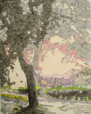 Faiza Toufique 12x16 Gouach on Card