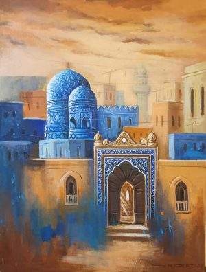 G.N. Qazi 12x16 Acrylic on Canvas