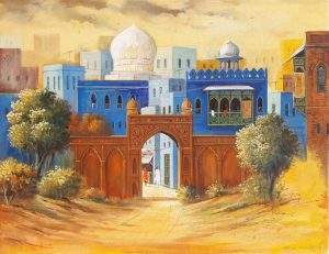 G.N. Qazi 22x28 Acrylic on Canvas