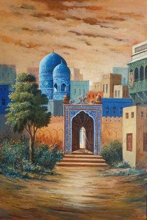 G.N. Qazi 24x36 Acrylic on Canvas