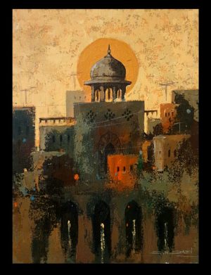 G.N. Qazi 12x16 Acrylic on Canvas
