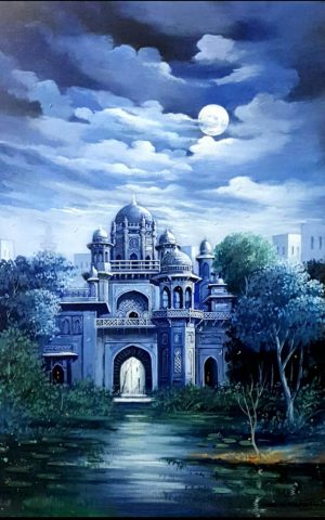 G.N. Qazi 20x30 Acrylic on Canvas