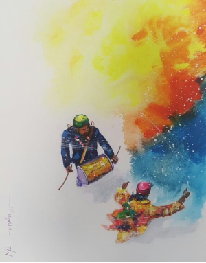 Hussain Chandio 18x24 Acrylic on Canvas