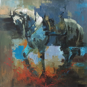 Jan Muhammad 30x30 Oil on Canvas