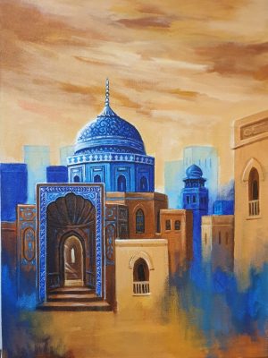 G.N. Qazi 12x16 Acrylic on Canvas