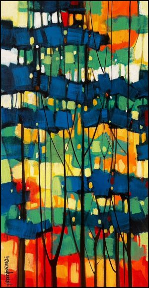 Salman Farooqi 18x36 Acrylic on Canvas B