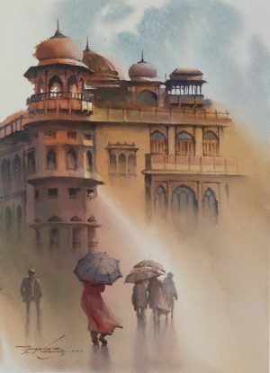 Sarfaraz Musavir 11x15 Watercolor on Paper