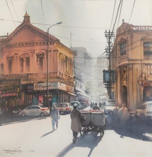 Sarfaraz Musavir 15x15 Watercolor on Paper