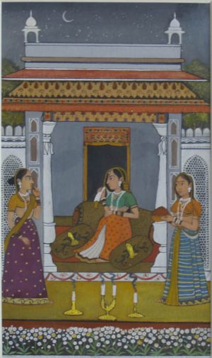 Shabir Naqsh 7x11.4 Gouach on Wasli