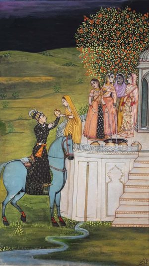 Shabir Naqsh 8x14.4 Gouach on Wasli